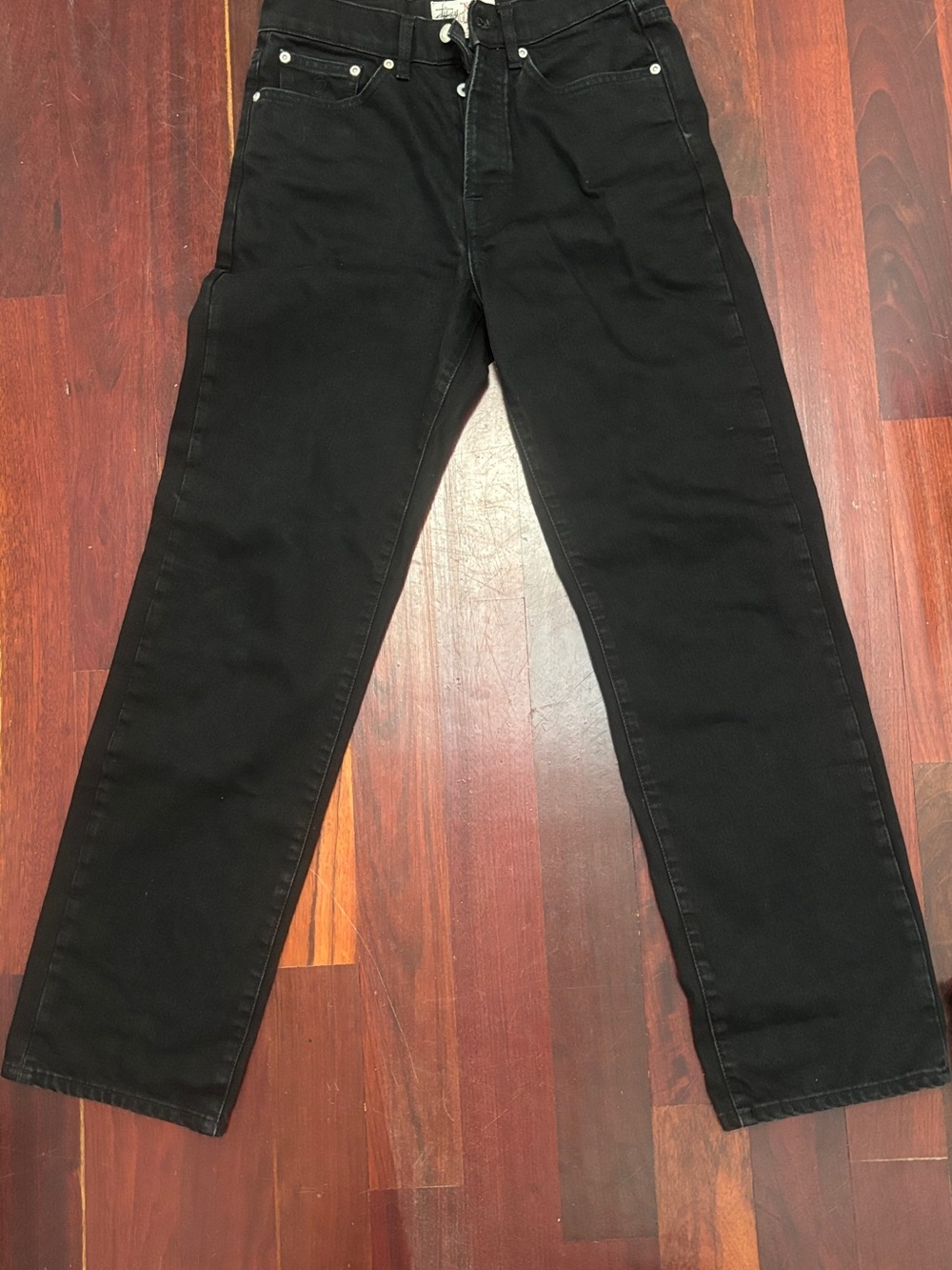 Stussy Straight-Leg Black Jeans